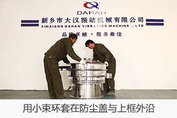 用小束环套在防尘盖与上框外沿。