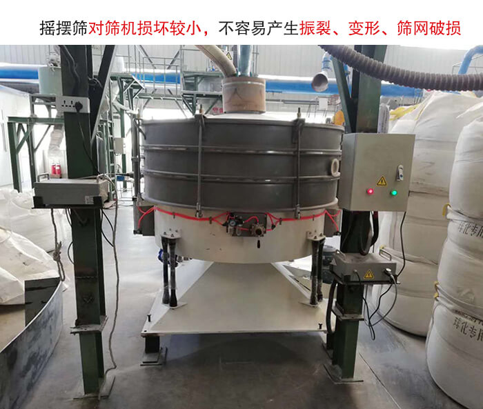 摇摆筛没有振动力借助的主要是筛箱摇晃，所以磨损较小。
