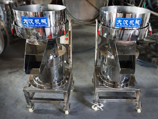 450型过滤筛机实拍：单层过滤筛过滤，多用于液体物料的使用。